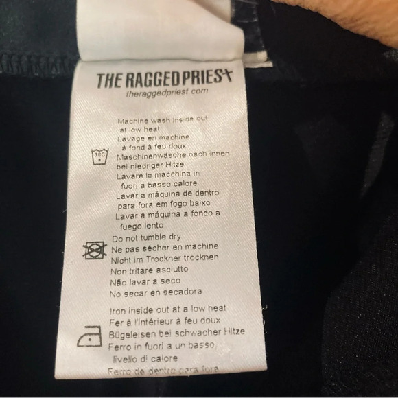 THE RAGGED PRIEST Sz L Satin Attached  Chain Cargo Pockets Exposed Zipper Pants - Picture 8 of 10